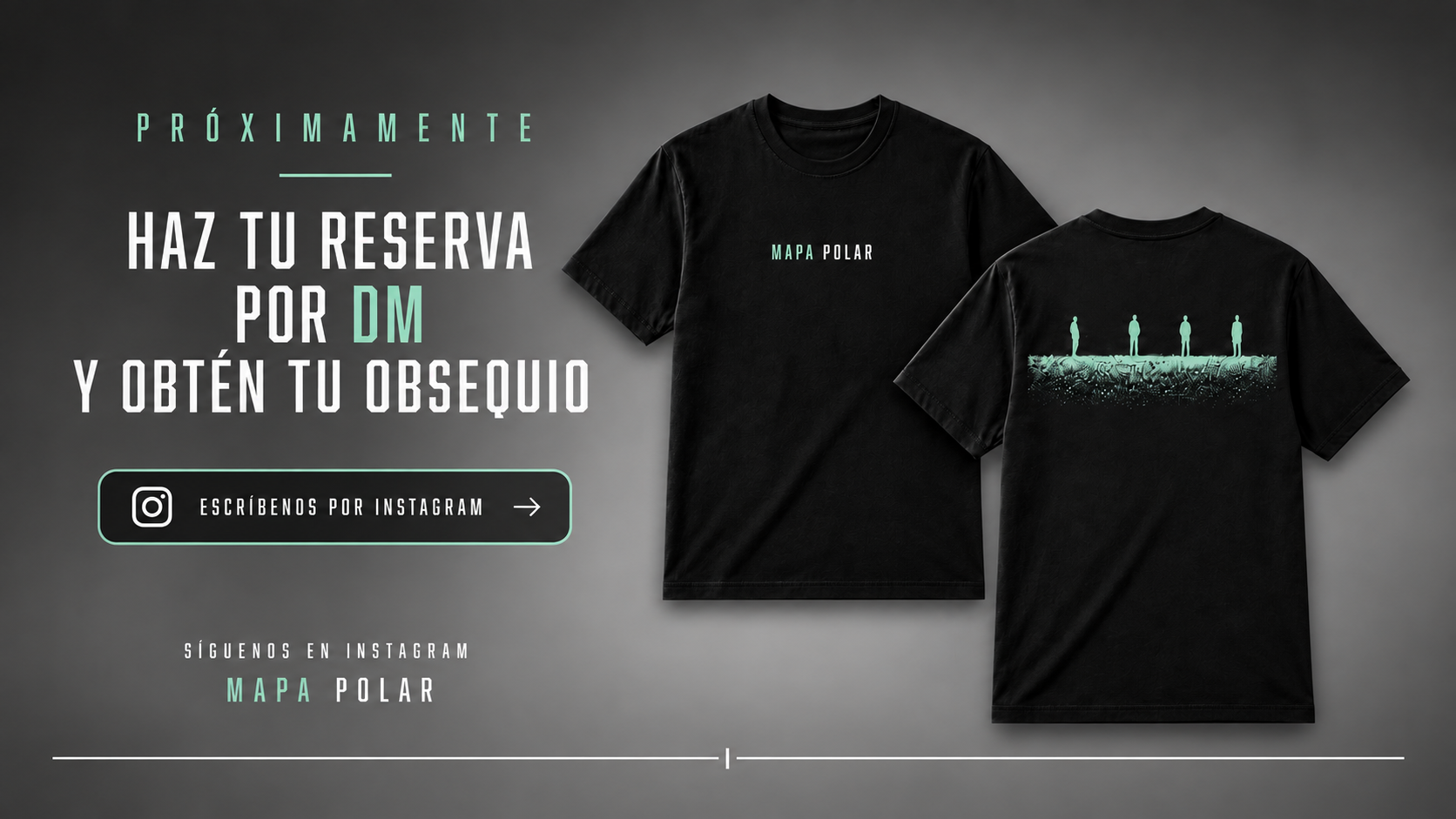 Camisetas Mapa Polar - Reserva por Instagram